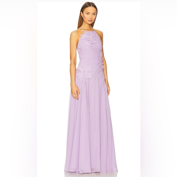 LEO LIN Amya Petal Gown Lilac - Picture 2 of 9